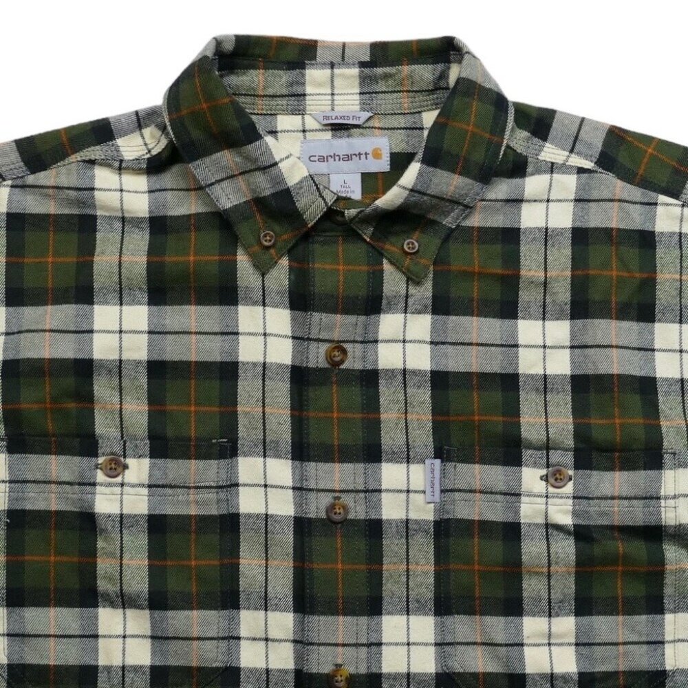 Carhartt relaxed fit flannel green plaid LT Large - Tall